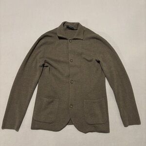 Boggi Milano Extrafine Merino Wool Cardigans  Medium Gray Quiet Luxury Old Money